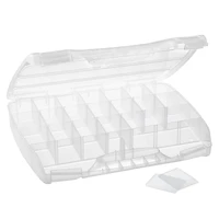 6 Pack: Large Adjustable Compartment Bead Storage Box with Handle by Bead Landing™