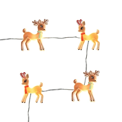 18ct. Warm White LED Reindeer String Lights on Silver Wire by Ashland®