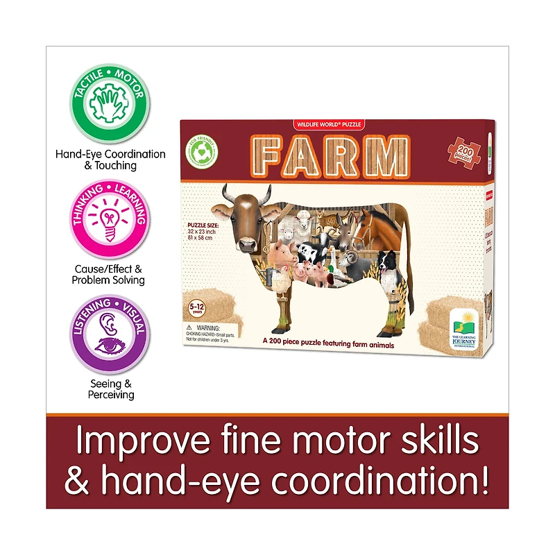 Wildlife World Puzzle - Farm: 200 Pcs