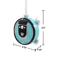 3.5" Black & Blue Vacuum Glass Ornament by Ashland®