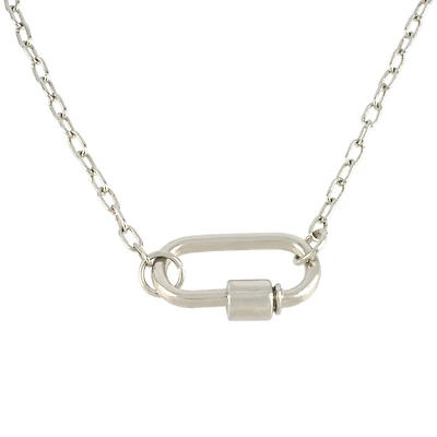 18" Rhodium Paperclip Necklace by Bead Landing™