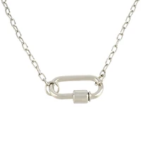 18" Rhodium Paperclip Necklace by Bead Landing™