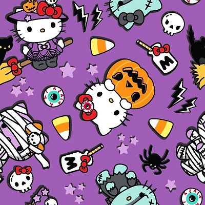 Hello Kitty® Purple Halloween Cotton Fabric