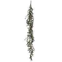 Hello Honey® 6ft. Green Faux Pine & Mistletoe Garland with Red Berries