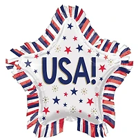 28" USA Star Fringe Foil Balloon