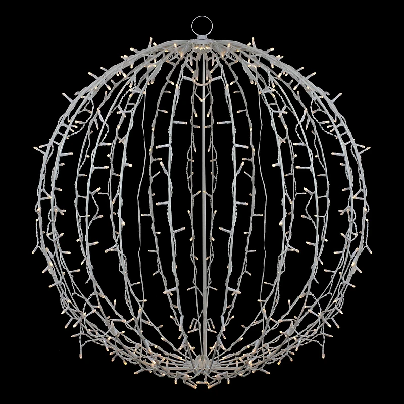 30" LED Lighted 3D Christmas Hanging Ball Decoration