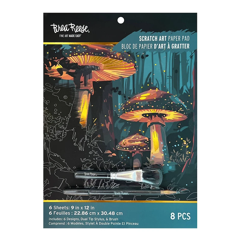 Brea Reese™ 9" x 12" Magical Forest Scratch Art Paper Pad