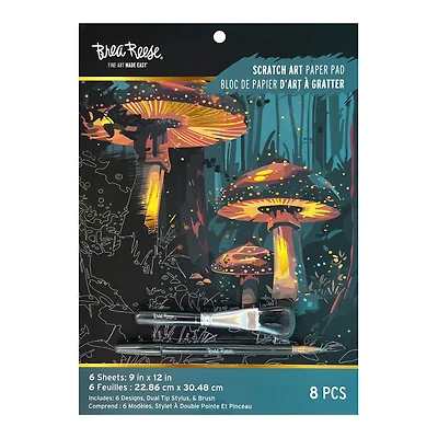 Brea Reese™ 9" x 12" Magical Forest Scratch Art Paper Pad