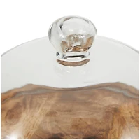 11" Brown Wood Cake Stand