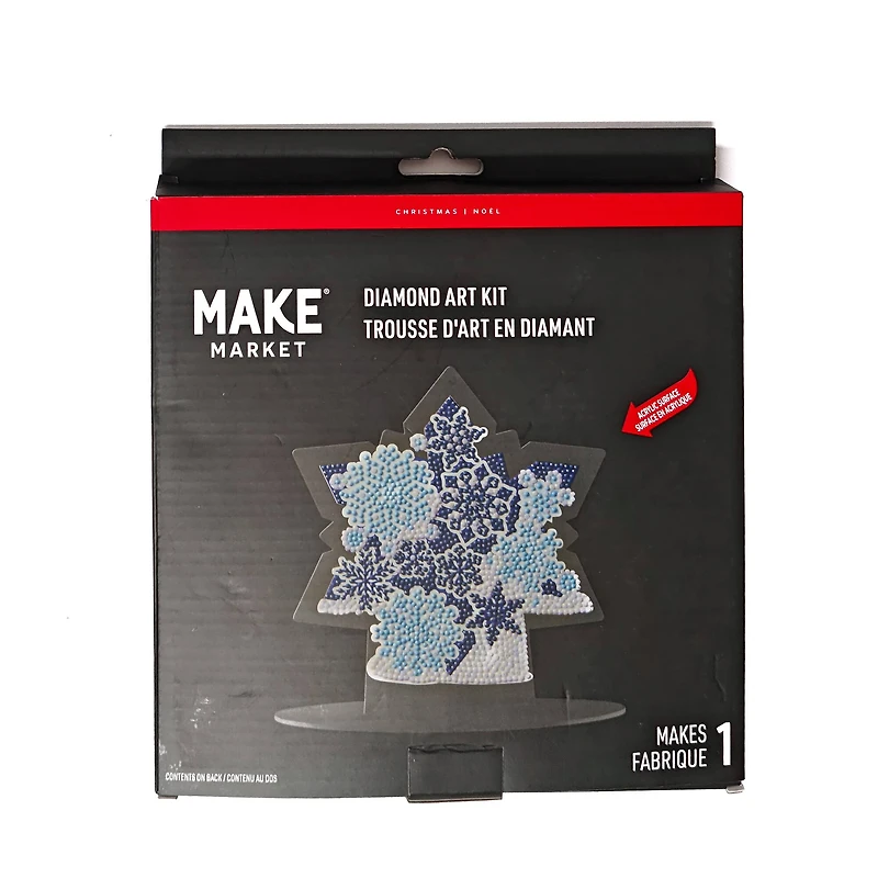 8" x 7.75" Snowflake Diamond Art Table Topper Kit by Make Market®