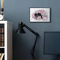 Stupell Industries Glam Pink Peonies & Heels Framed Wall Art