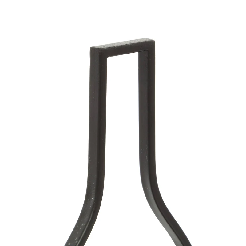 16" Black Metal Farmhouse Wine Rack
