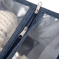 Household Essentials 41" Denim Blue Under the Bed Storage Chest