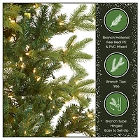6.5ft. Pre-Lit Feel-Real® Norwegian Spruce Artificial Christmas Tree, Clear Lights