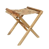Hello Honey® 20" Natural Brown Modern Collapsible Wood Folding Stool