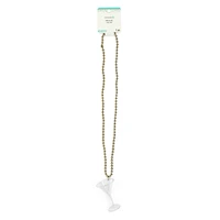 33" Gold Martini Glass Necklace by Celebrate It™