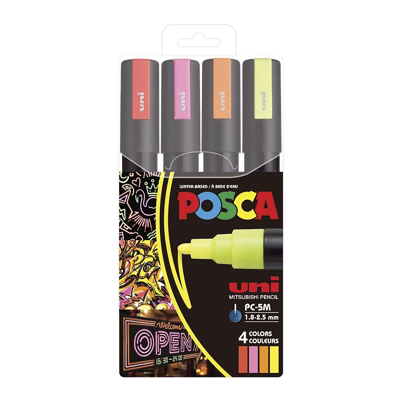 POSCA® PC-5M Medium Neon Paint Markers