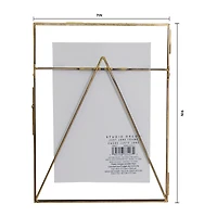 Just Jane 7" x 9" Brass Float Frame with Easel by Studio Décor®