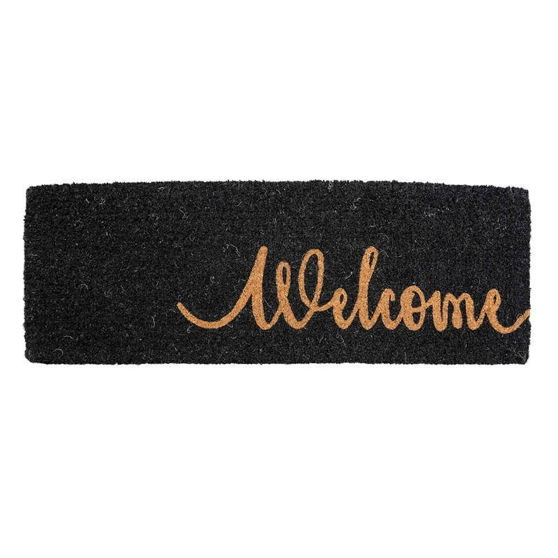 Hello Honey® Black Natural Coir Welcome Step Doormat