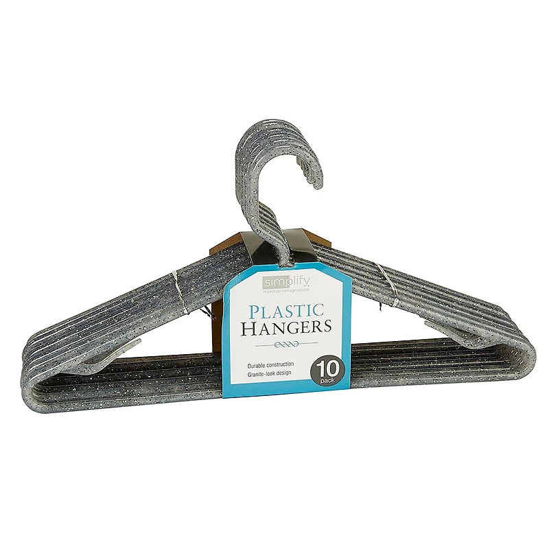 Simplify Grey Granite Look Design Hangers, 10ct.