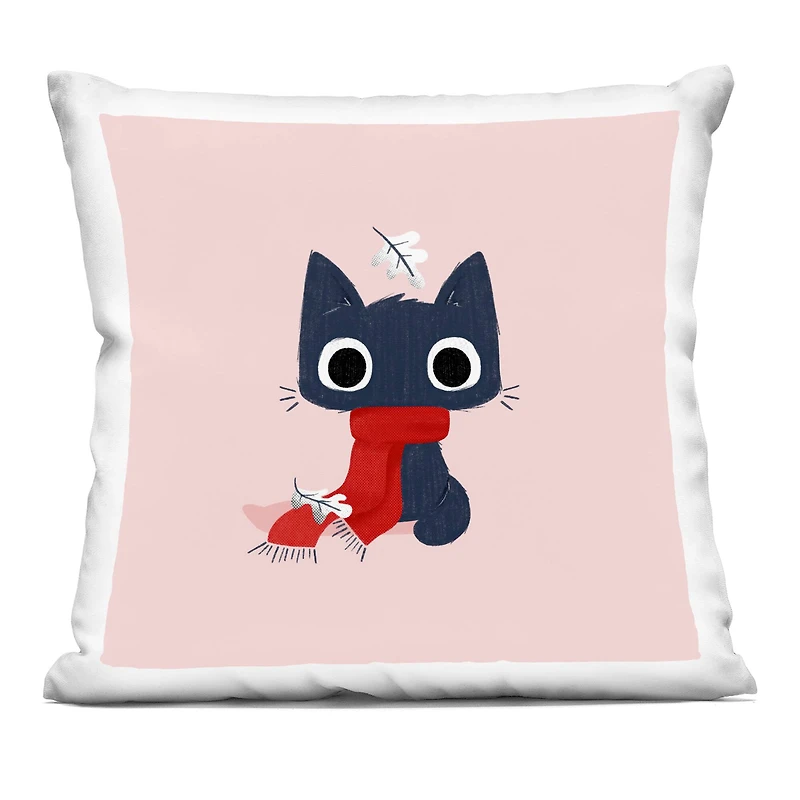 Stupell Industries Little Kitten in Scarf Decorative Printed Throw Pillow