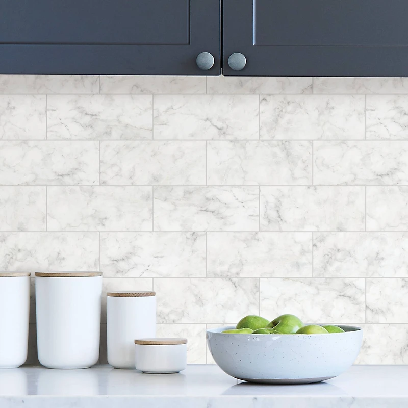 InHome Marble Tile Peel & Stick Backsplash