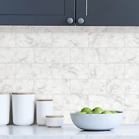 InHome Marble Tile Peel & Stick Backsplash