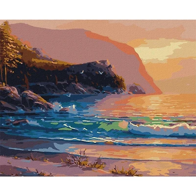 Evening Glow of the Waves Painting by Numbers Kit