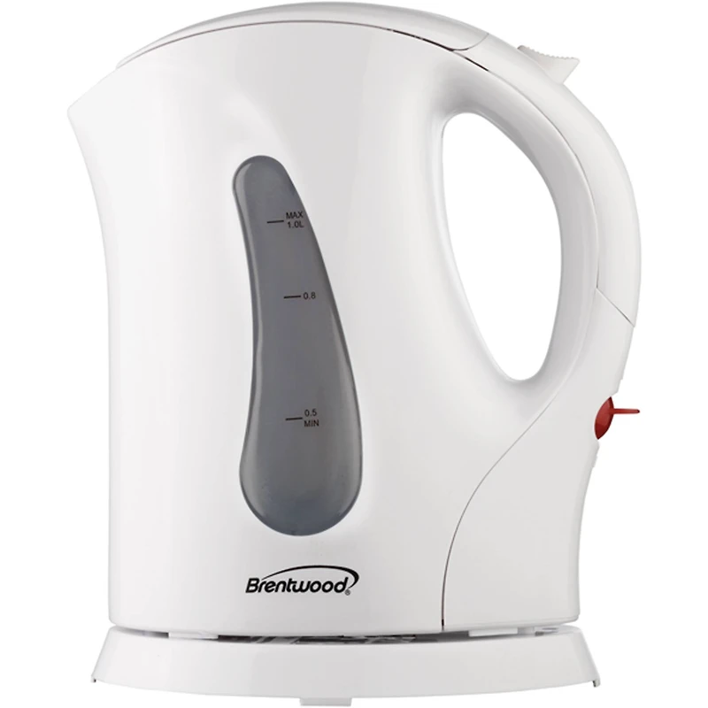 Brentwood White 1L BPA-Free Cordless Electric Kettle