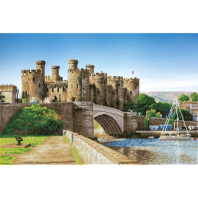 Diamond Dotz® Intermediate Conwy Castle Wales Diamond Facet Art Kit