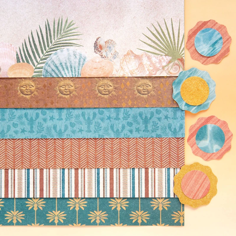 Craft Smith 12" x 12" Boho Coastal Paper Pad, 48 Sheets