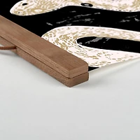 Black Snake Collage Teak Hanging Canvas Wall Art