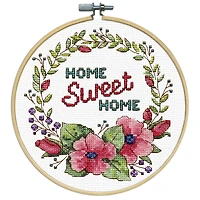 Design Works™ 8'' Round Home Sweet Home Counted Cross Stitch Kit