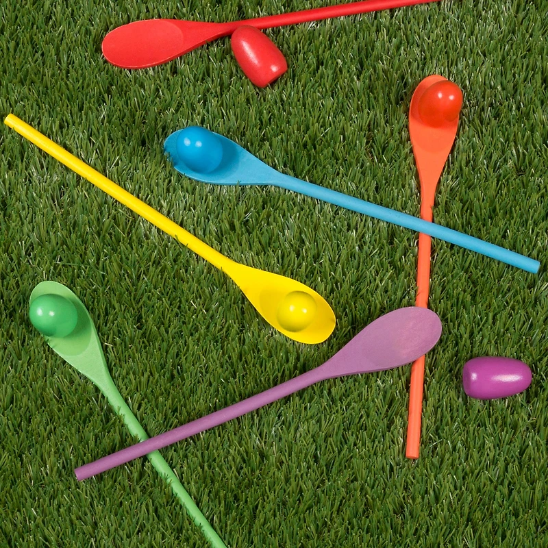 Toy Time Wooden Egg & Spoon Race Game Set