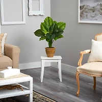 2.5ft. Large Philodendron Leaf Plant in Decorative Planter