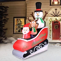 8ft. Airflowz Inflatable Santa Sleigh Ride