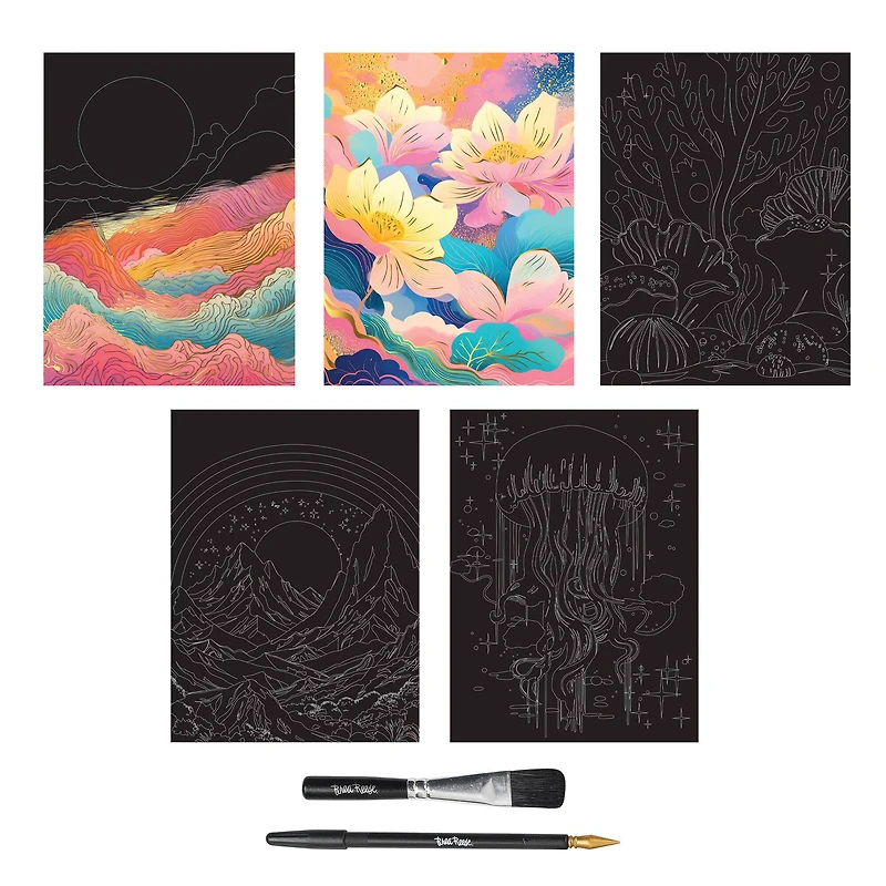 Brea Reese™ 9" x 12" Golden Hour Scratch Art Paper Pad