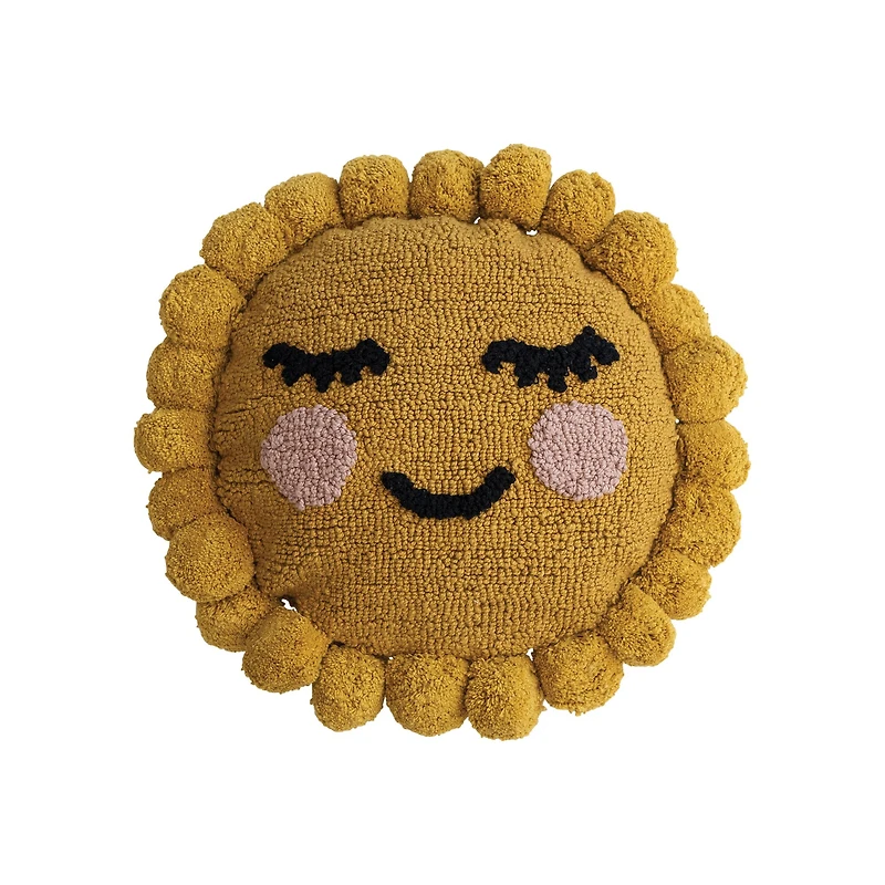 Hello Honey® 12" Sun Shaped Cotton Punch Hook Pillow