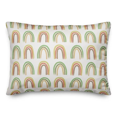 Straight Rainbow Pattern 14" x 20" Throw Pillow