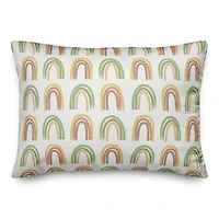 Straight Rainbow Pattern 14" x 20" Throw Pillow