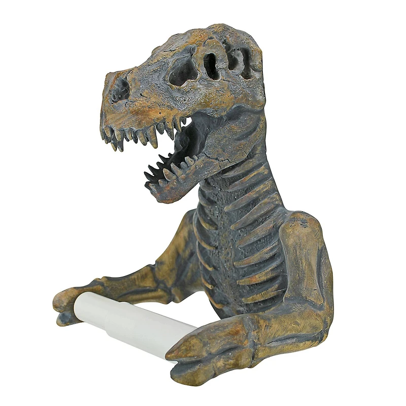 8.5" T. Rex Dinosaur Skeleton Bathroom Toilet Paper Holder