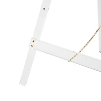 56" Clear Acrylic Plastic Adjustable 7-Tier Display Easel with Gold Metal Hardware & Chain Support