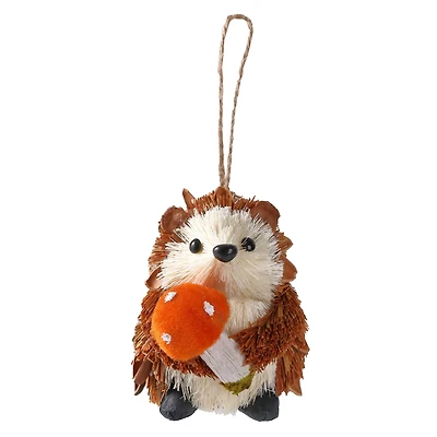 3" Hedgehog with Mushroom Decorative Natural Ornament by Ashland®