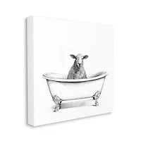 Stupell Industries Wooly Sheep in Bath Tub Canvas Wall Art