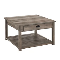 Walker Edison 30" Gray Square Country Coffee Table