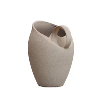 Hello Honey® 9" White Textured Stoneware Pitcher in Reactive Glaze