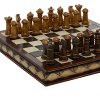 Dark Brown Traditional Chess Game Set