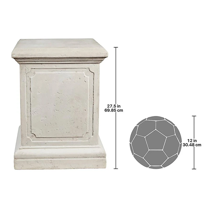 Design Toscano 2ft. Ancient Ivory Hercules Plinth