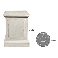 Design Toscano 2ft. Ancient Ivory Hercules Plinth