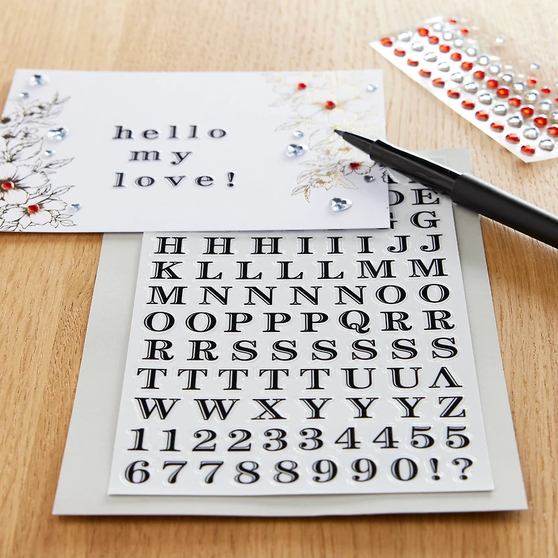 Black Printed Alphabet Stickers by Recollections™